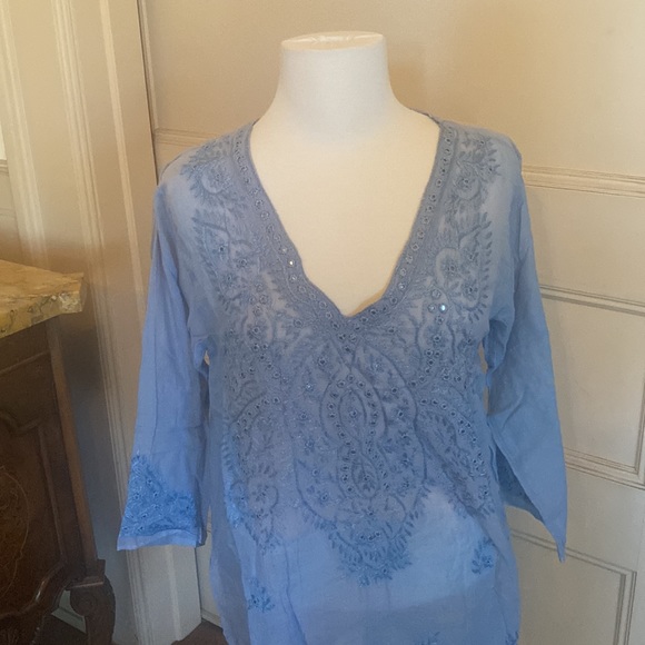 Embroidered Tunic Coverup, Size M - Picture 3 of 13